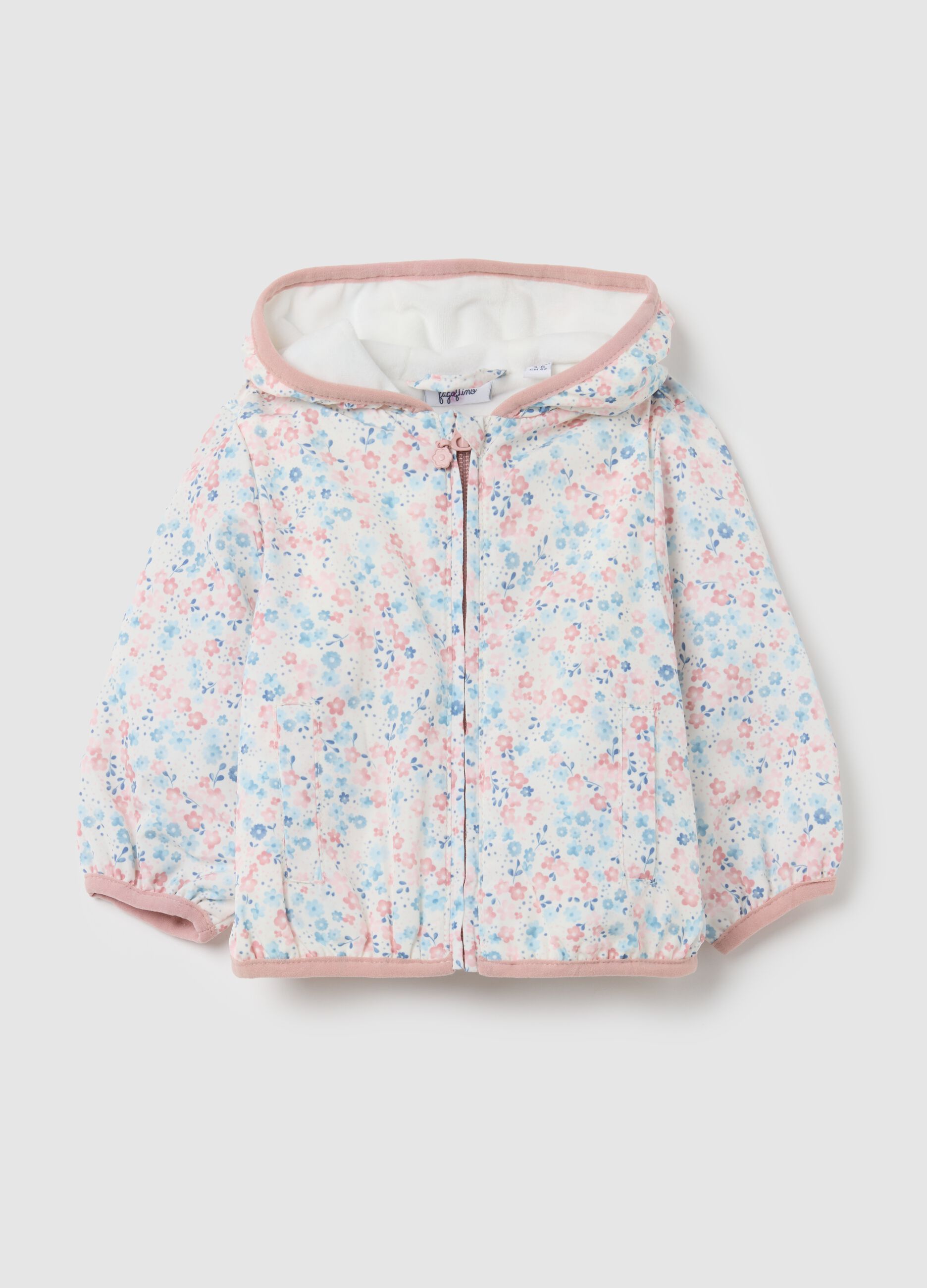 Girls' Jacket in Multicolour Fabric