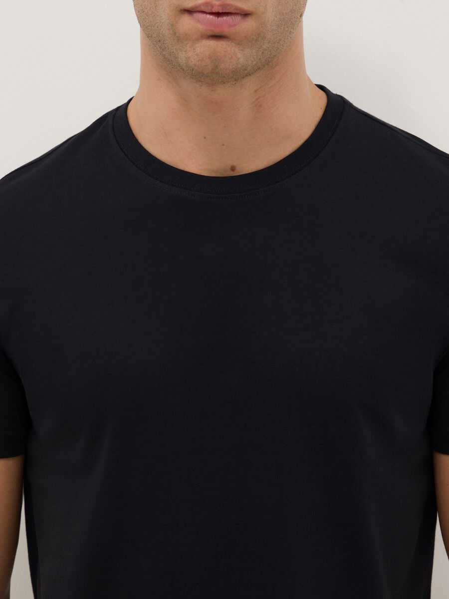 Two-Pack Black T-shirts in Pure Cotton Regular Fit_1