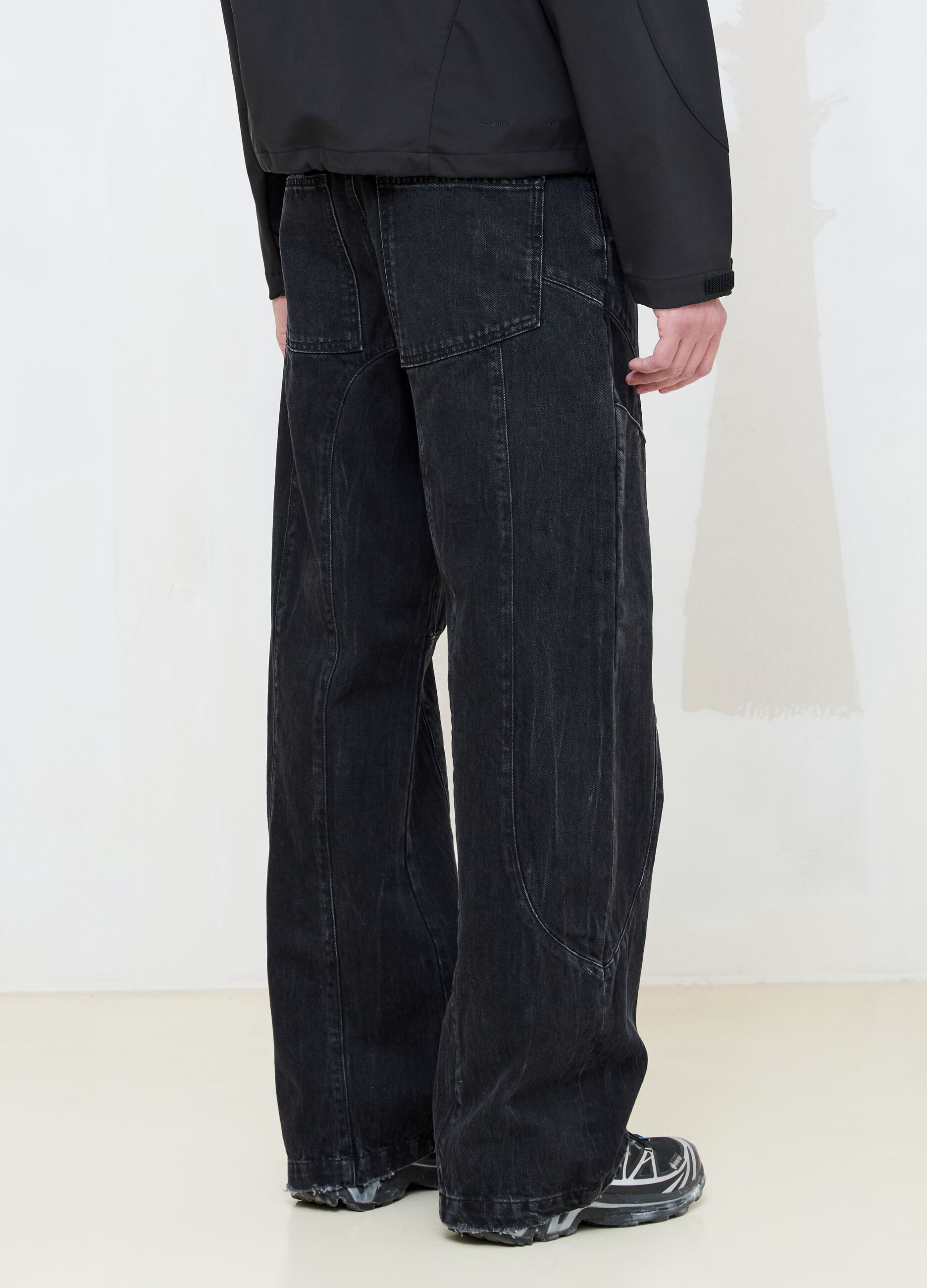 Washed Black Baggy Denim