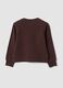 Brown 100% cotton sweatshirt with front print_1