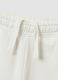 White cotton-blend regular-fit joggers for girls_3