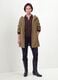 Brown rain jacket with hood, zip and snap buttons, regular fit_2