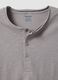 Grey pure cotton regular fit T-shirt with henley collar_5