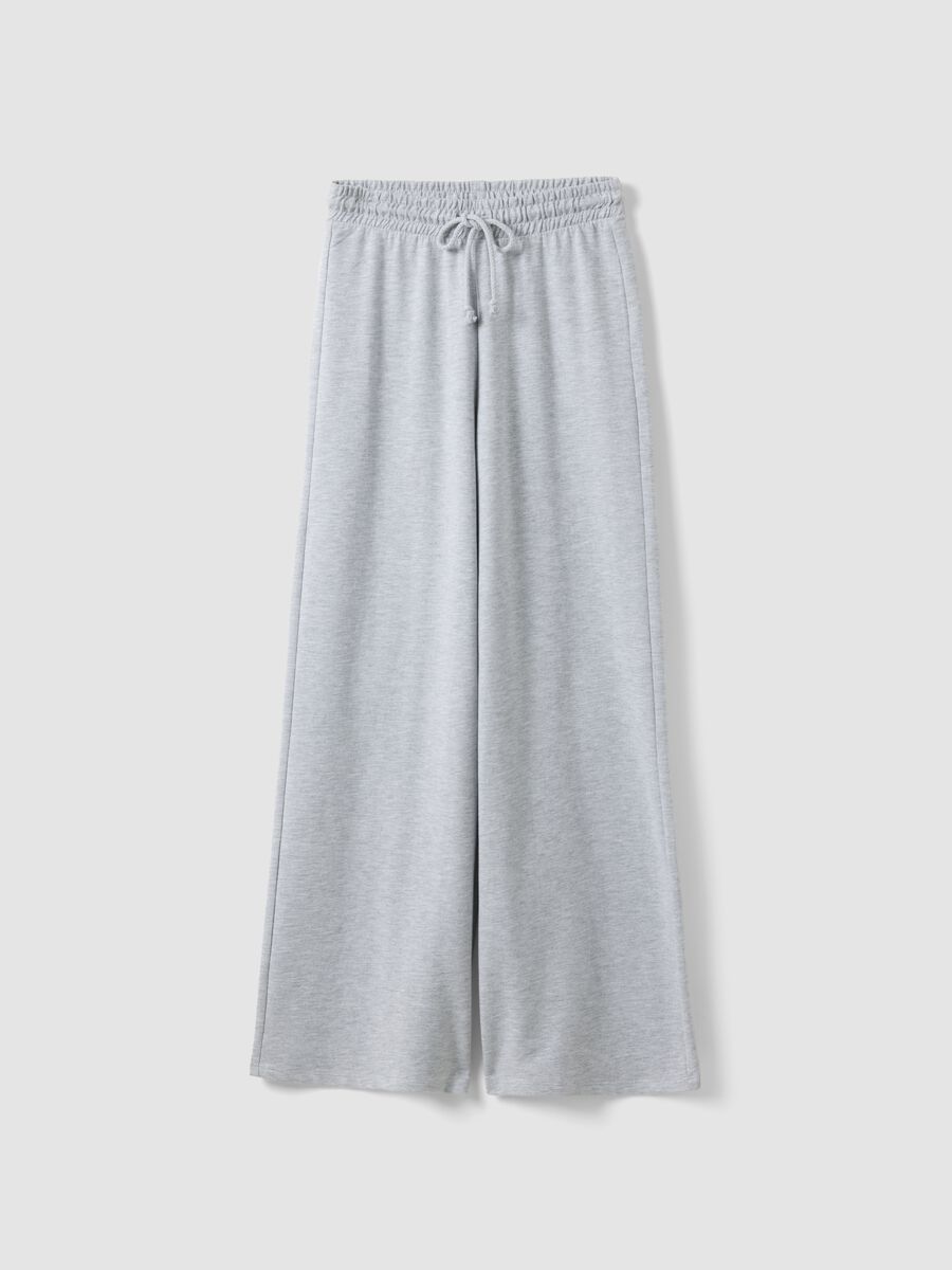 Grey pure cotton baggy jogger trousers_0