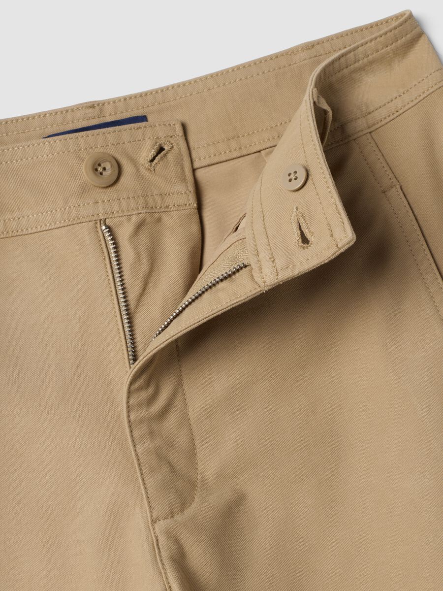 Pantaloni The Iconic Pants beige in misto cotone elasticizzato barrel fit_1