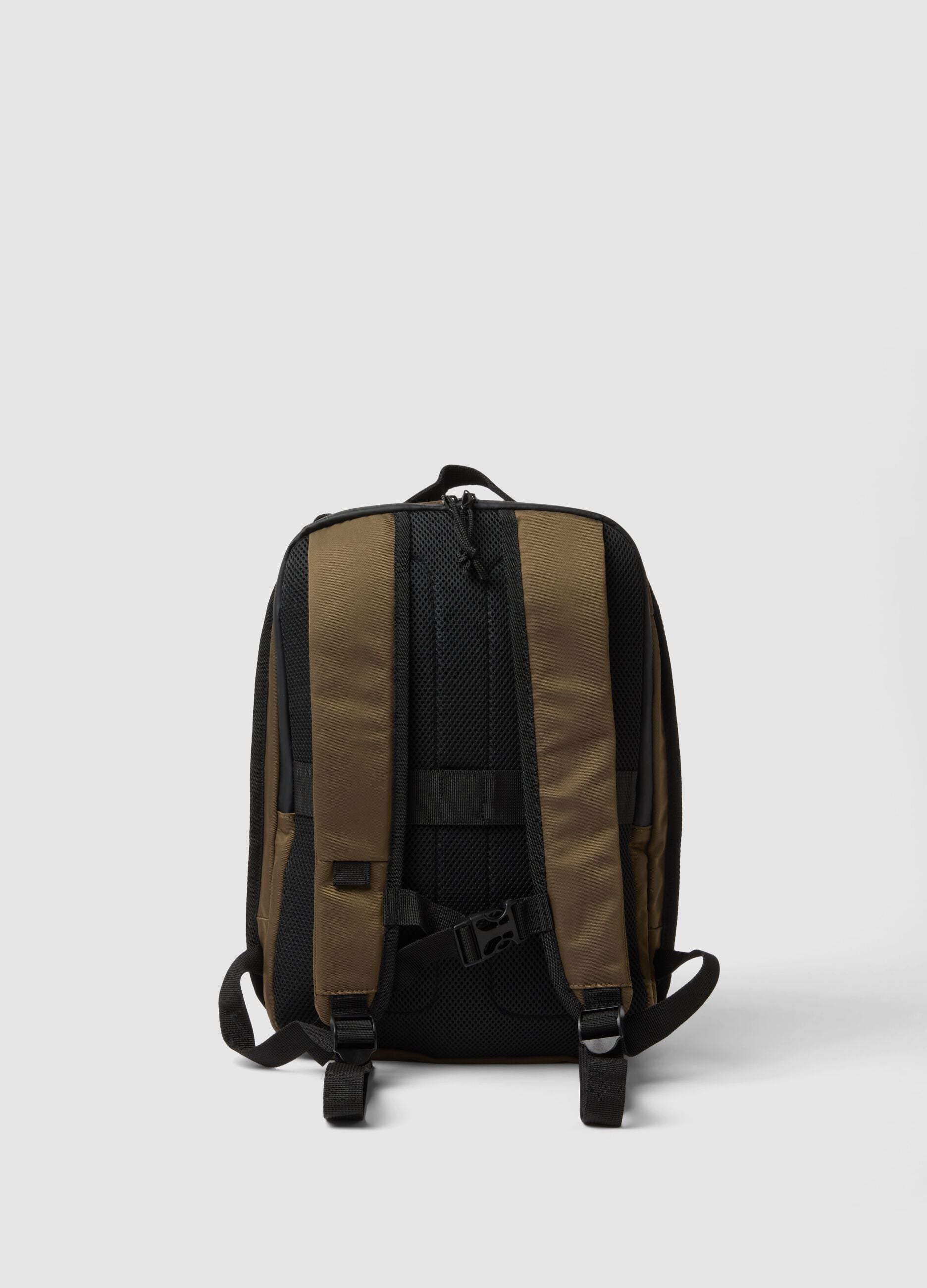 Brown backpack with adjustable straps