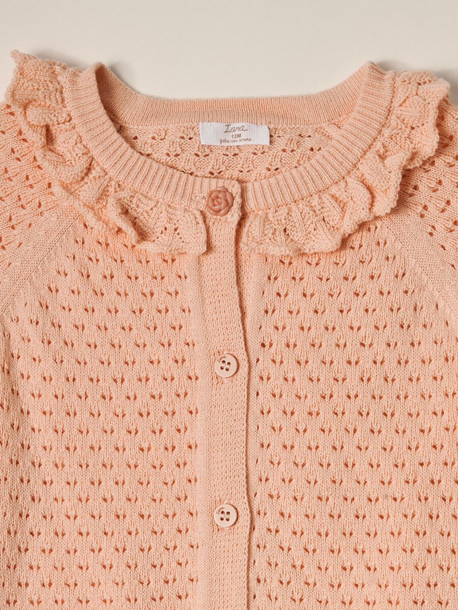 IANA newborn girl cardigan in 100% cotton_2