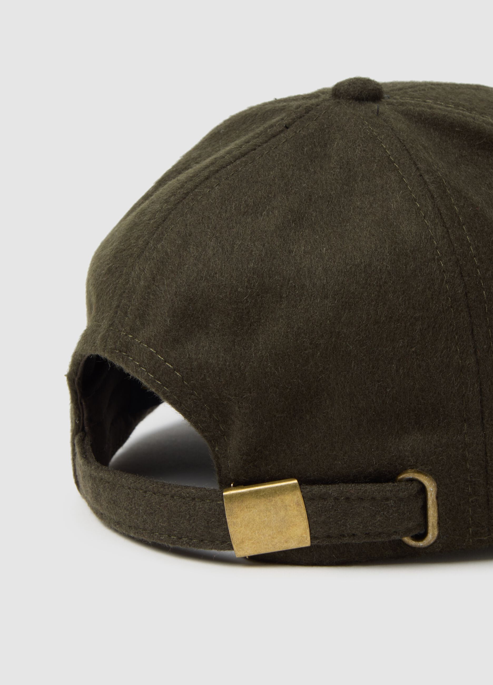 Green wool-blend hat