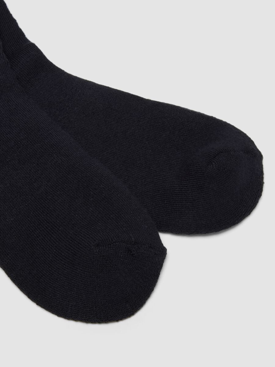 2-pack of black midi socks in stretch fabric_1