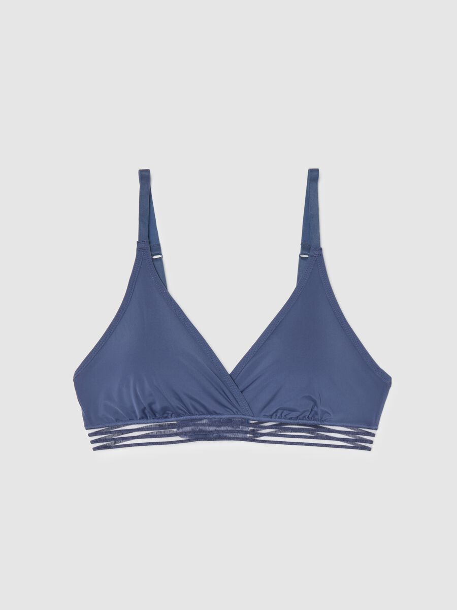 Reggiseno sportivo a triangolo blu_0