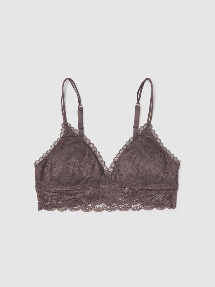 Brown lace wireless bra_4