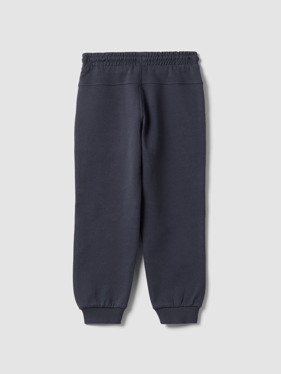 Pantaloni jogger grigi in puro cotone con stampa Batman_1