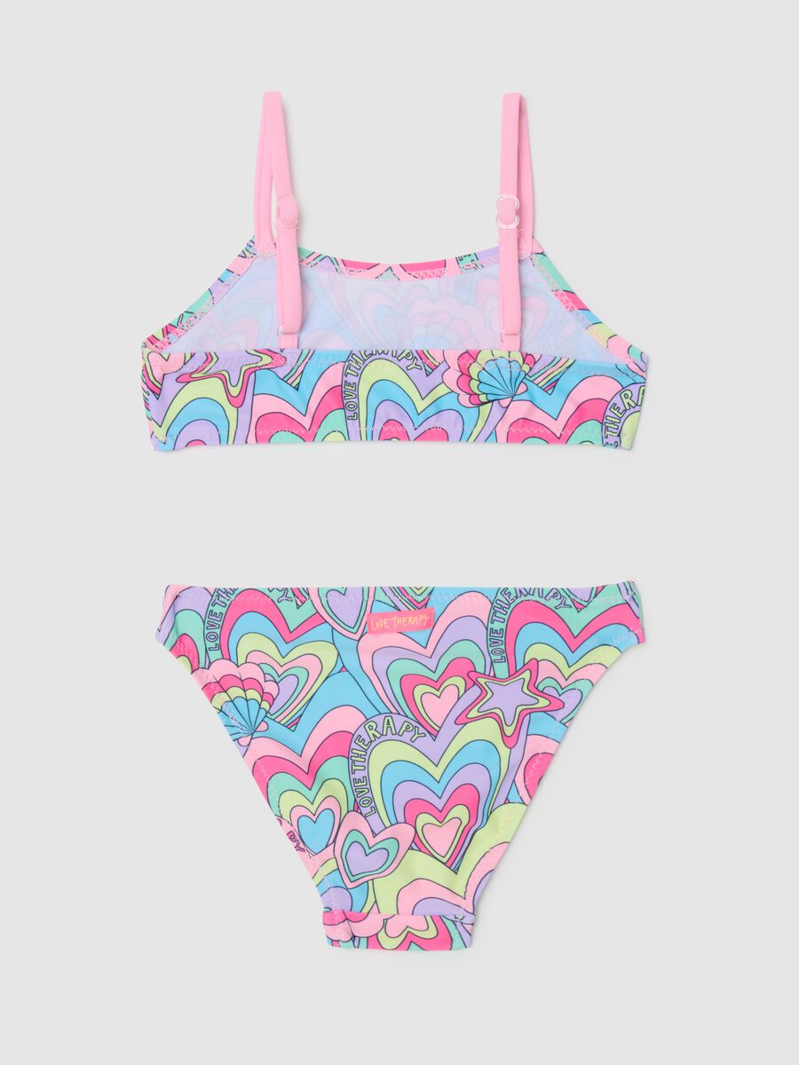 Multicolour Stretch Blend Girls' Bikini_1