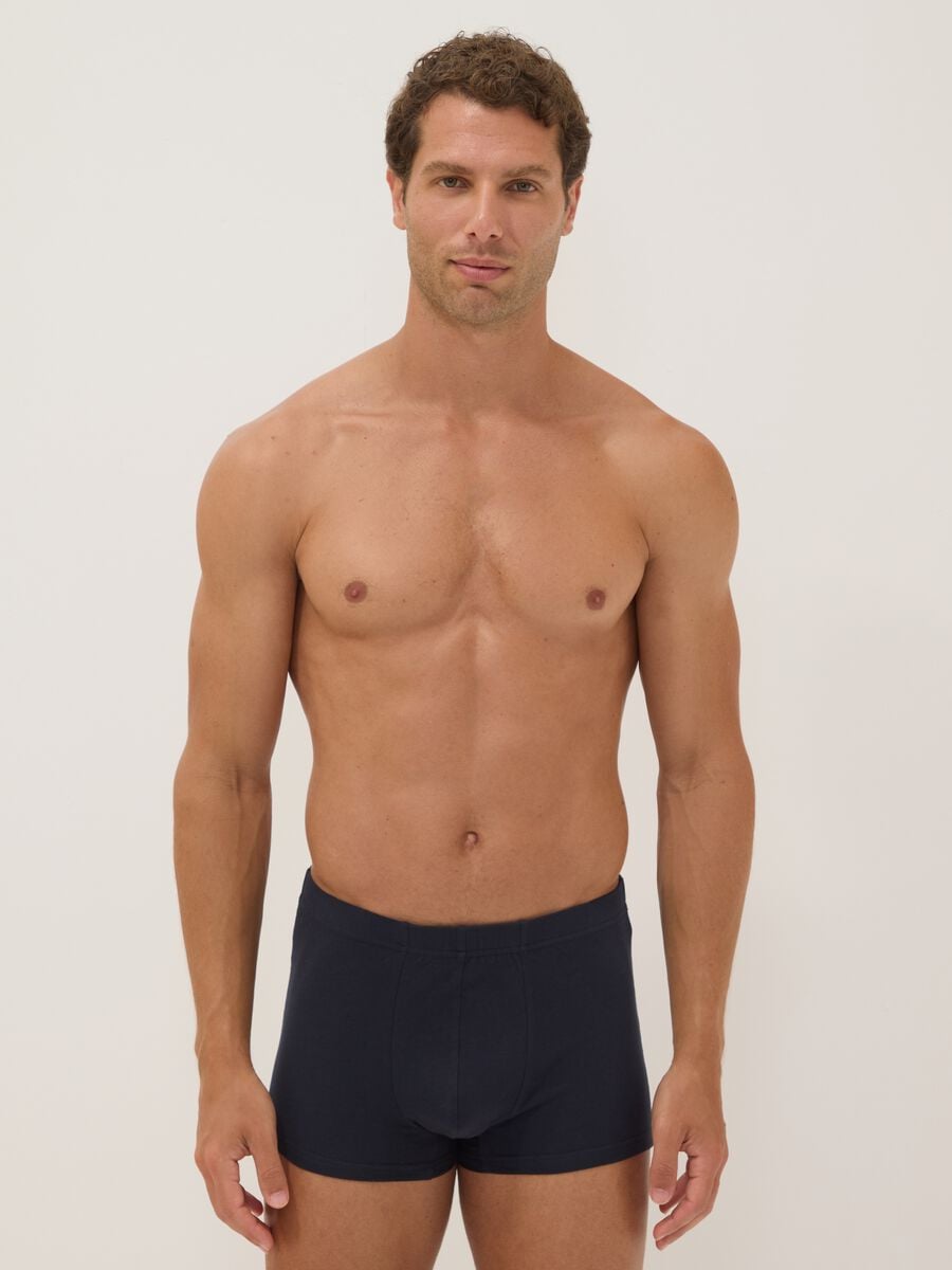 Boxer blu in cotone organico_0