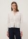 White pure cotton tie-front shirt, regular fit_0