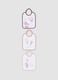 3-pack of pink and white organic cotton bibs with Minnie graphics for baby girl_0