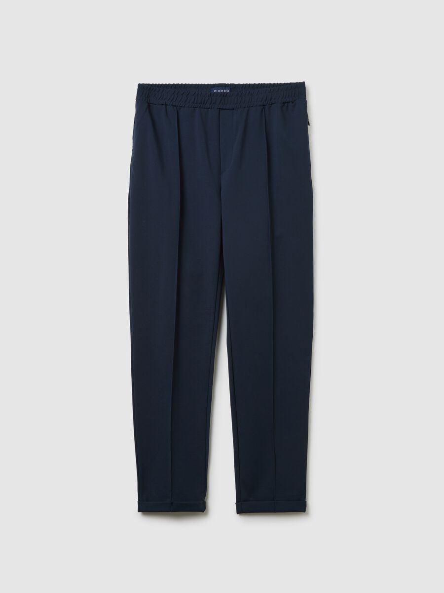 Regular Fit Blue Trousers_4