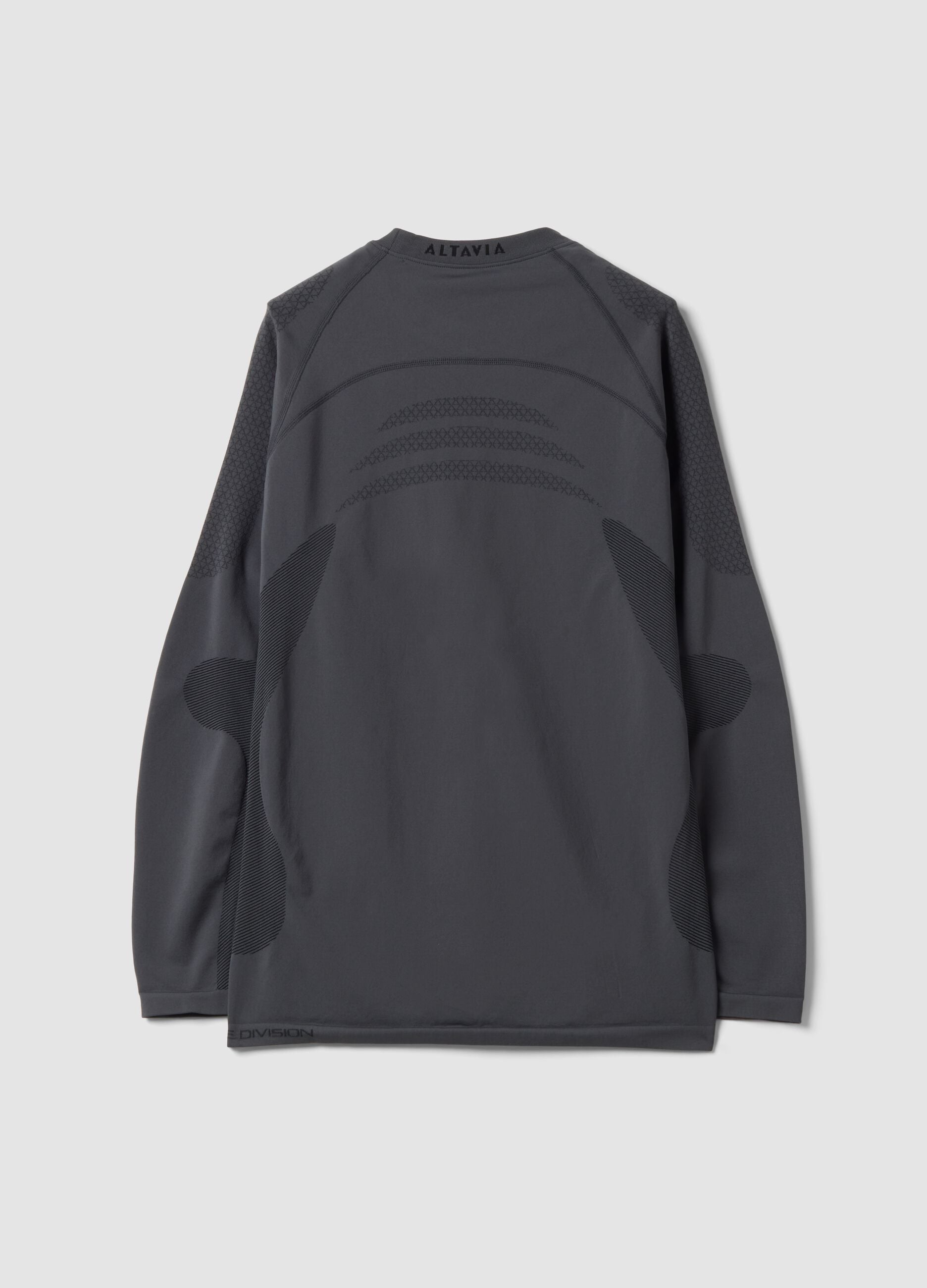 Grey thermal T-shirt in 2-way stretch fabric ALTAVIA RUNNING