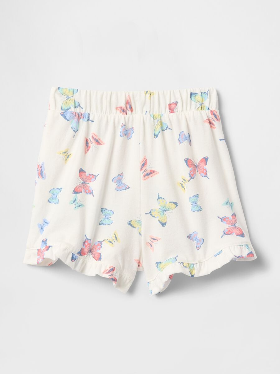 Multicolour Butterfly Print Shorts_1