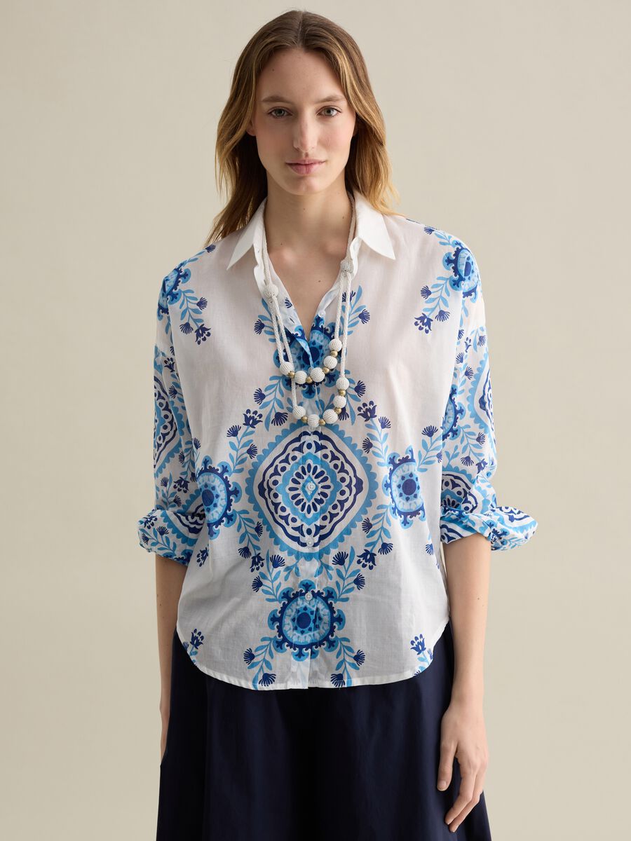 Short Sleeve Floral Print Shirt_0