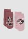 2-pack of organic stretch cotton anti-slip socks with Minnie print_0
