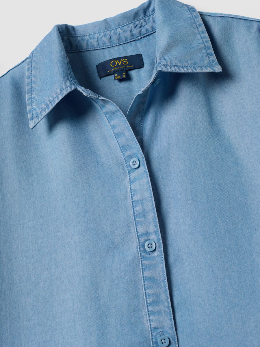 Sky blue pure lyocell shirt_5