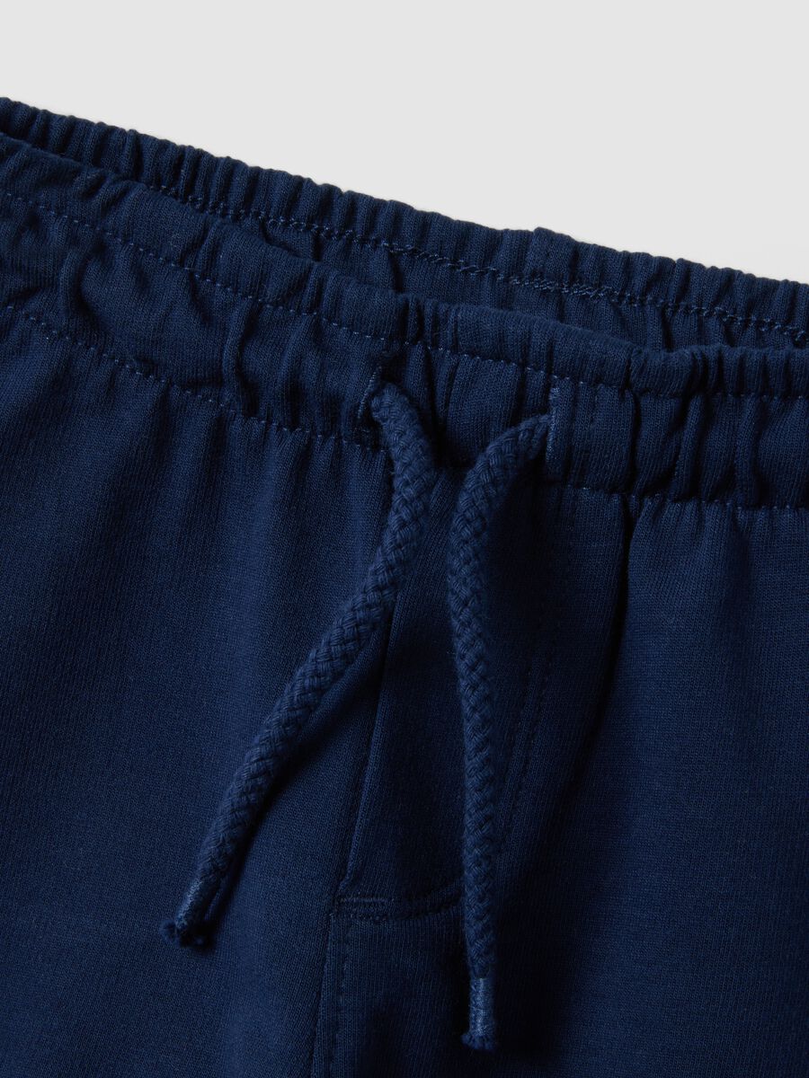 Regular fit blue pure cotton toddler shorts_2