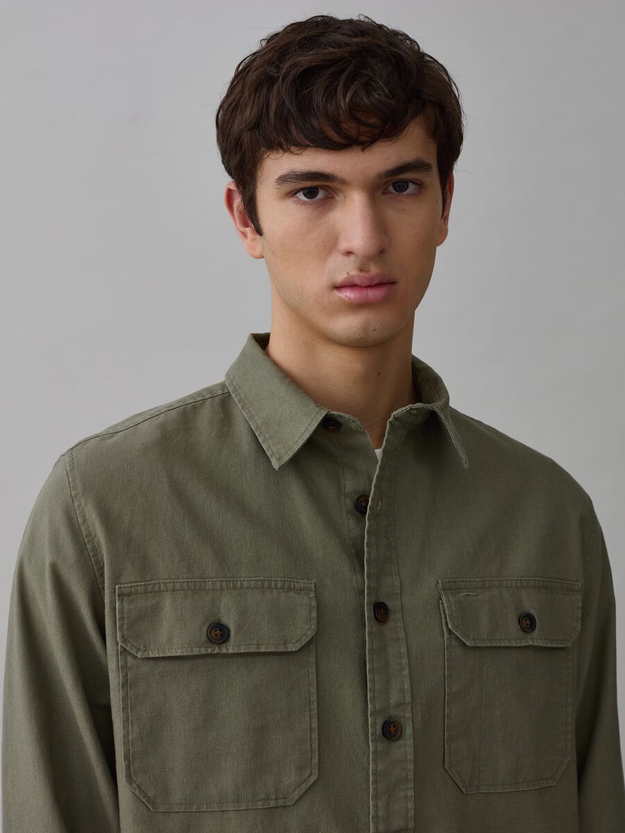 Linen and cotton shacket_0