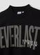 Black cotton-blend sweatshirt with front logo_5