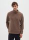 Brown Fleece Half-Zip Sweatshirt_0
