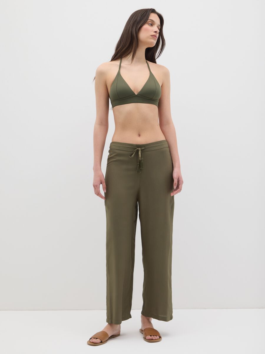 Long Green Viscose Trousers_0