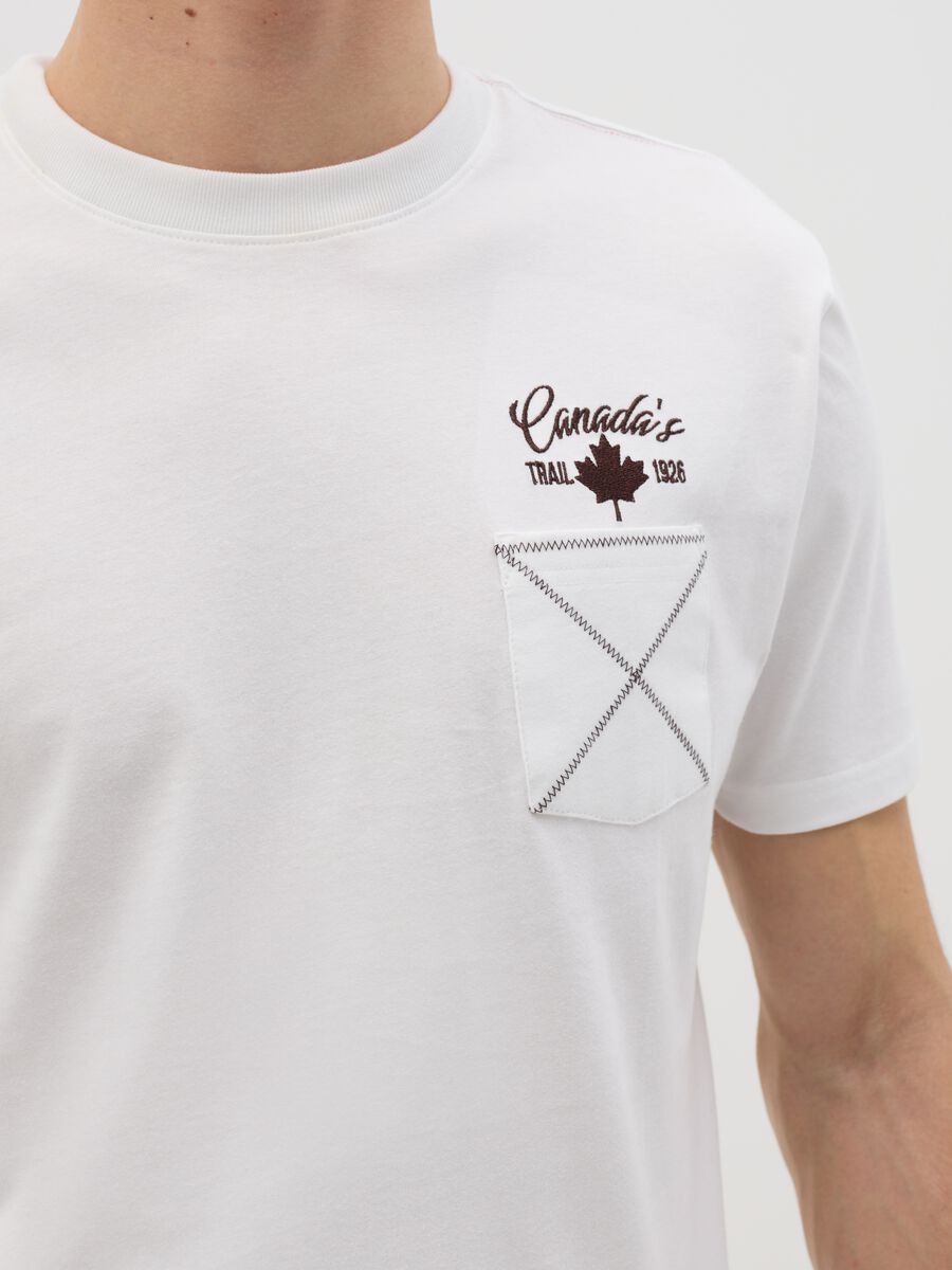 Canada's Trail white short-sleeved T-shirt_2