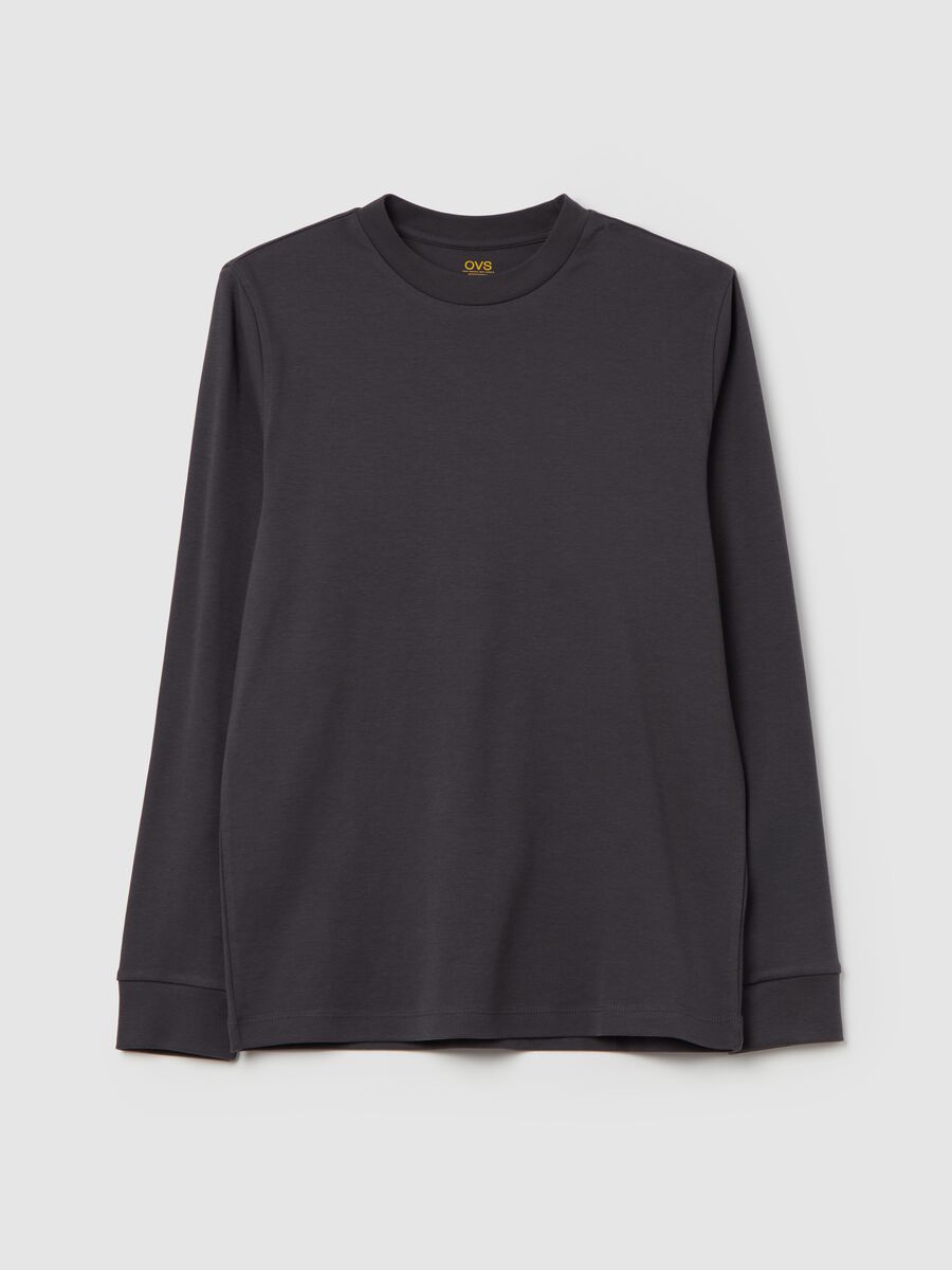 Long-sleeved T-shirt in interlock cotton_1