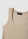 Tank top in cotone elasticizzato beige regular fit_5