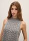 Regular fit grey high collar knitted vest_3