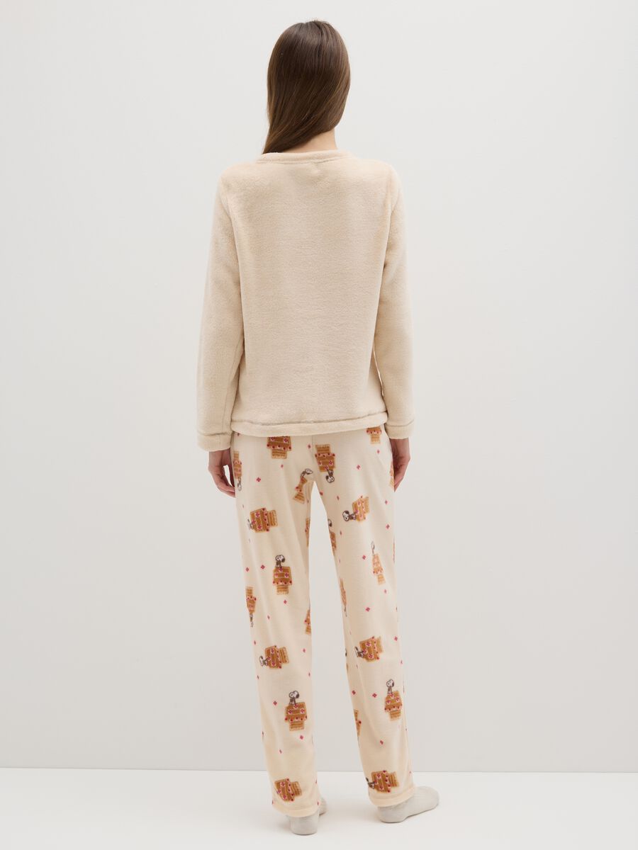 Beige regular fit pyjamas with Snoopy print_2