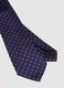 Blue Silk Tie with Polka Dot Pattern_1