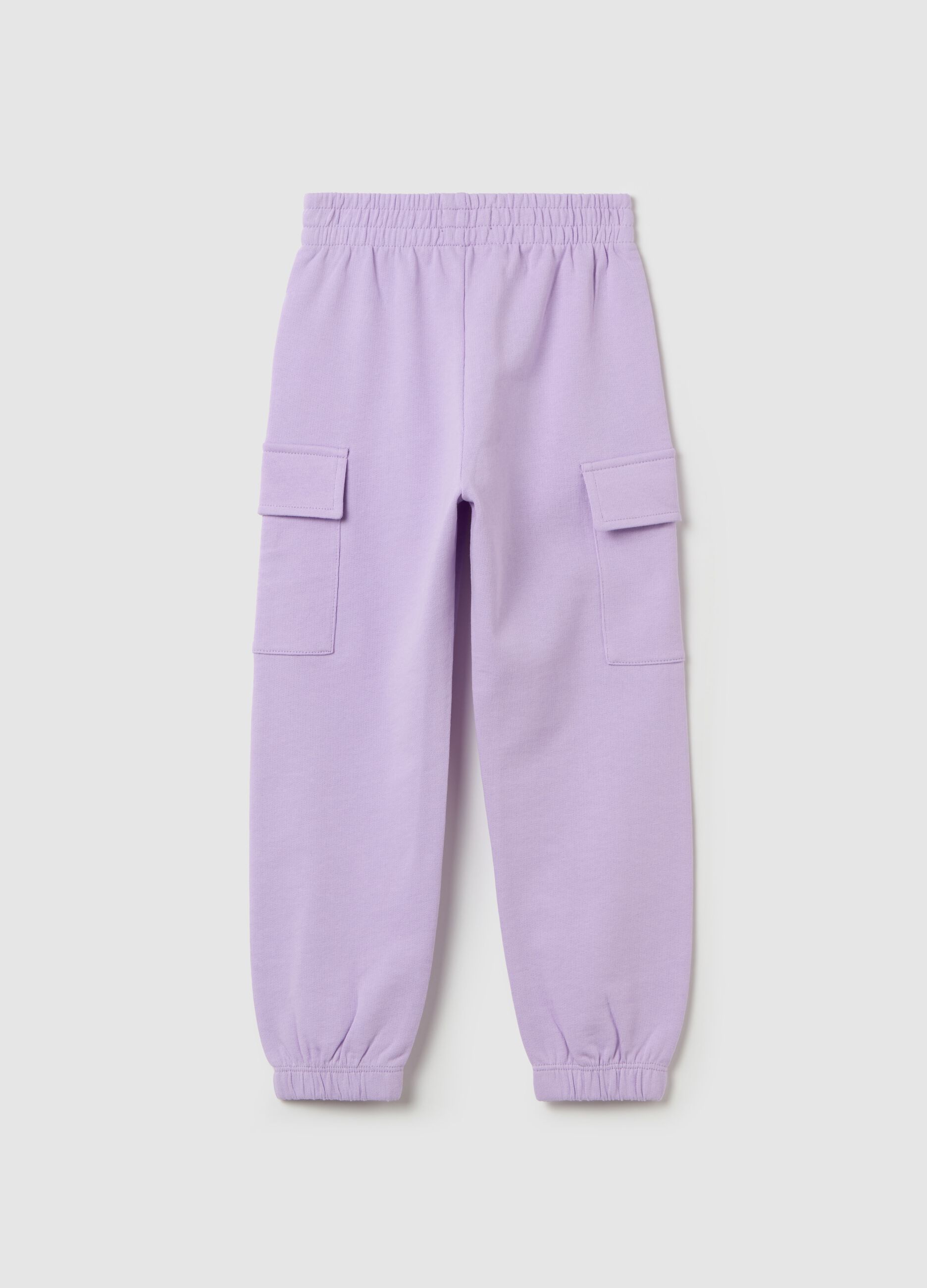Cargo joggers with elasticated edging