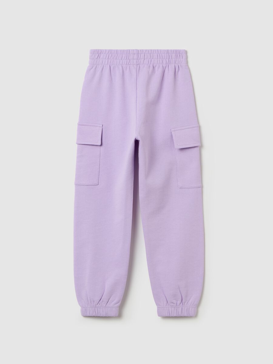 Cargo joggers with elasticated edging_1