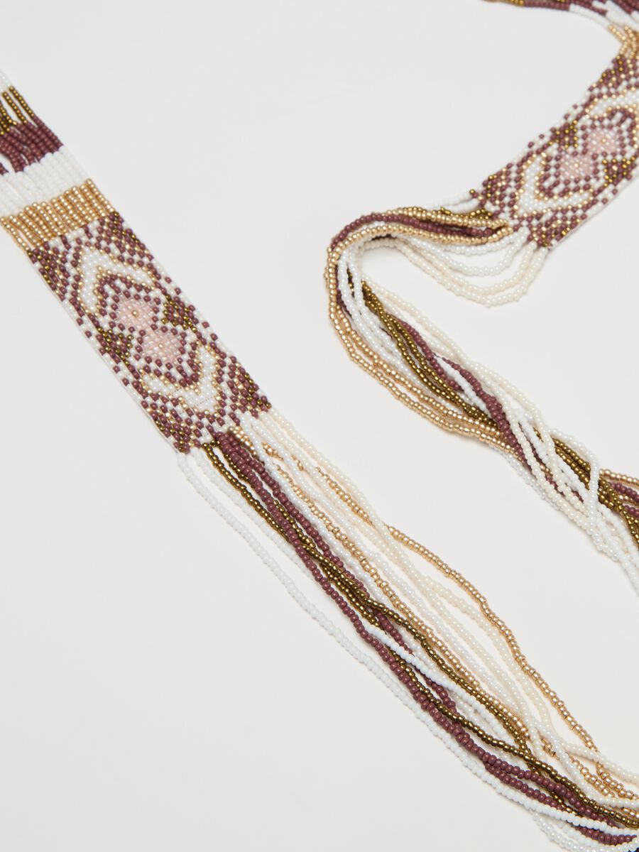 Multi-strand necklace with ethnic detail_2