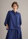 Blue viscose-linen blend overshirt, relaxed fit_3