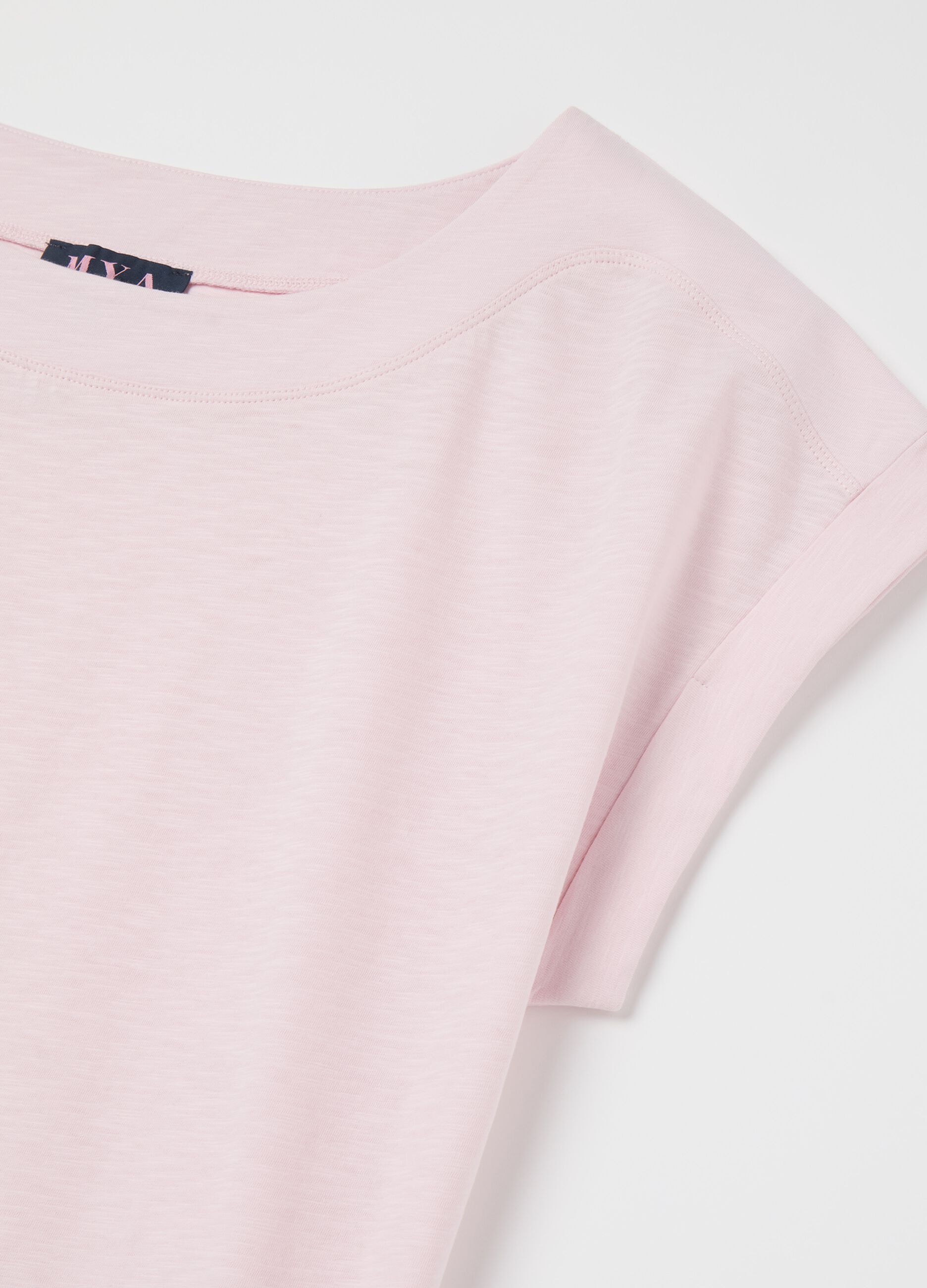 Curvy T-shirt in slub jersey