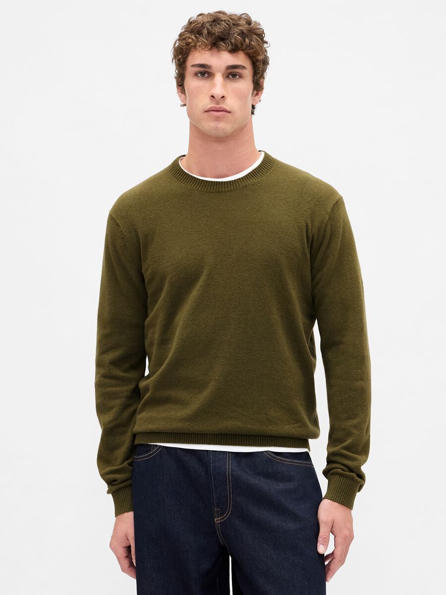 Maglione CashSoft girocollo in misto cotone_0