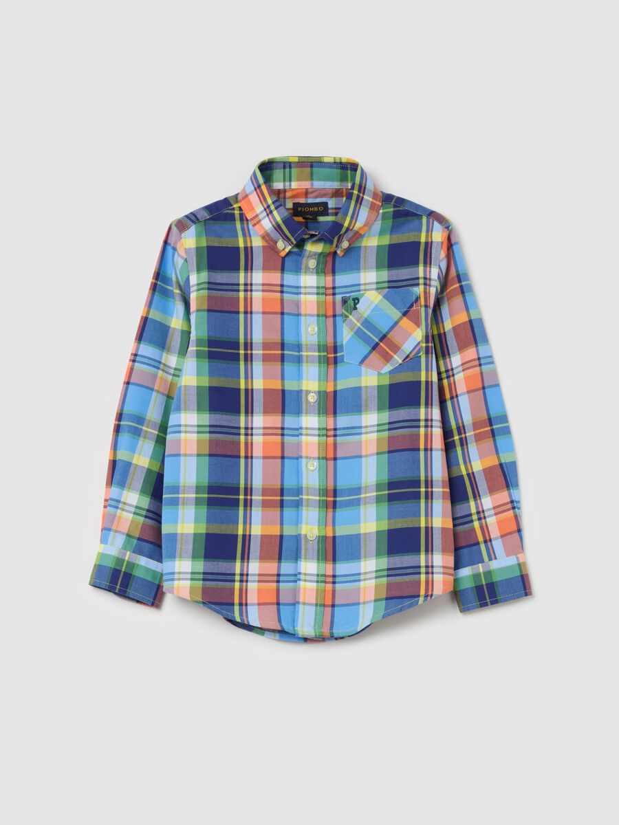 Cotton shirt with check pattern_3