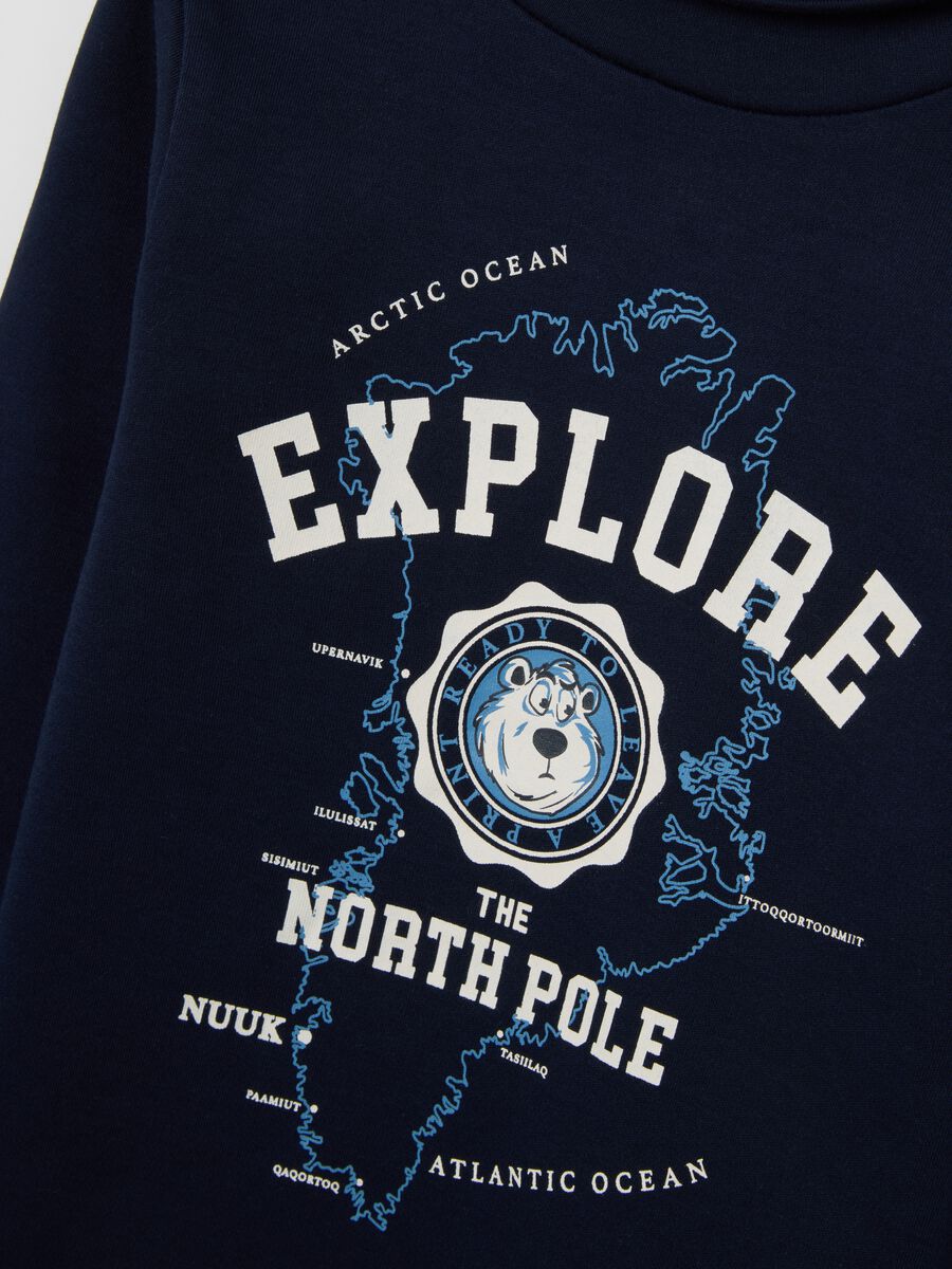 Children's T-shirt in pure blue cotton regular fit_2
