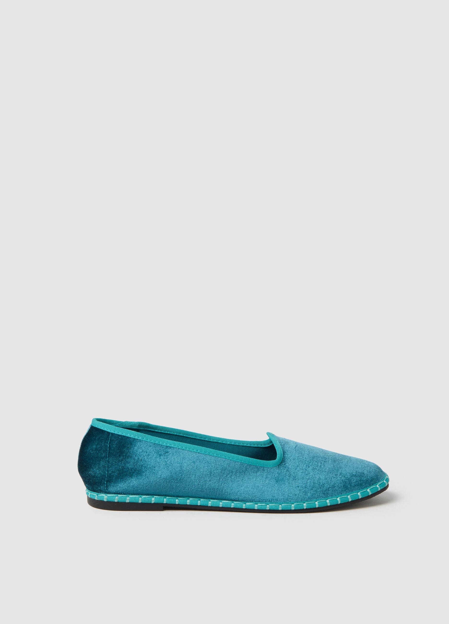 Scarpe friulane azzurre