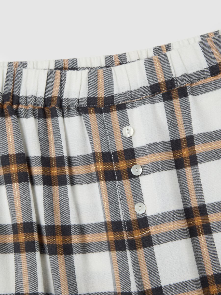 Brown Cotton Blend Pyjama Trousers_5