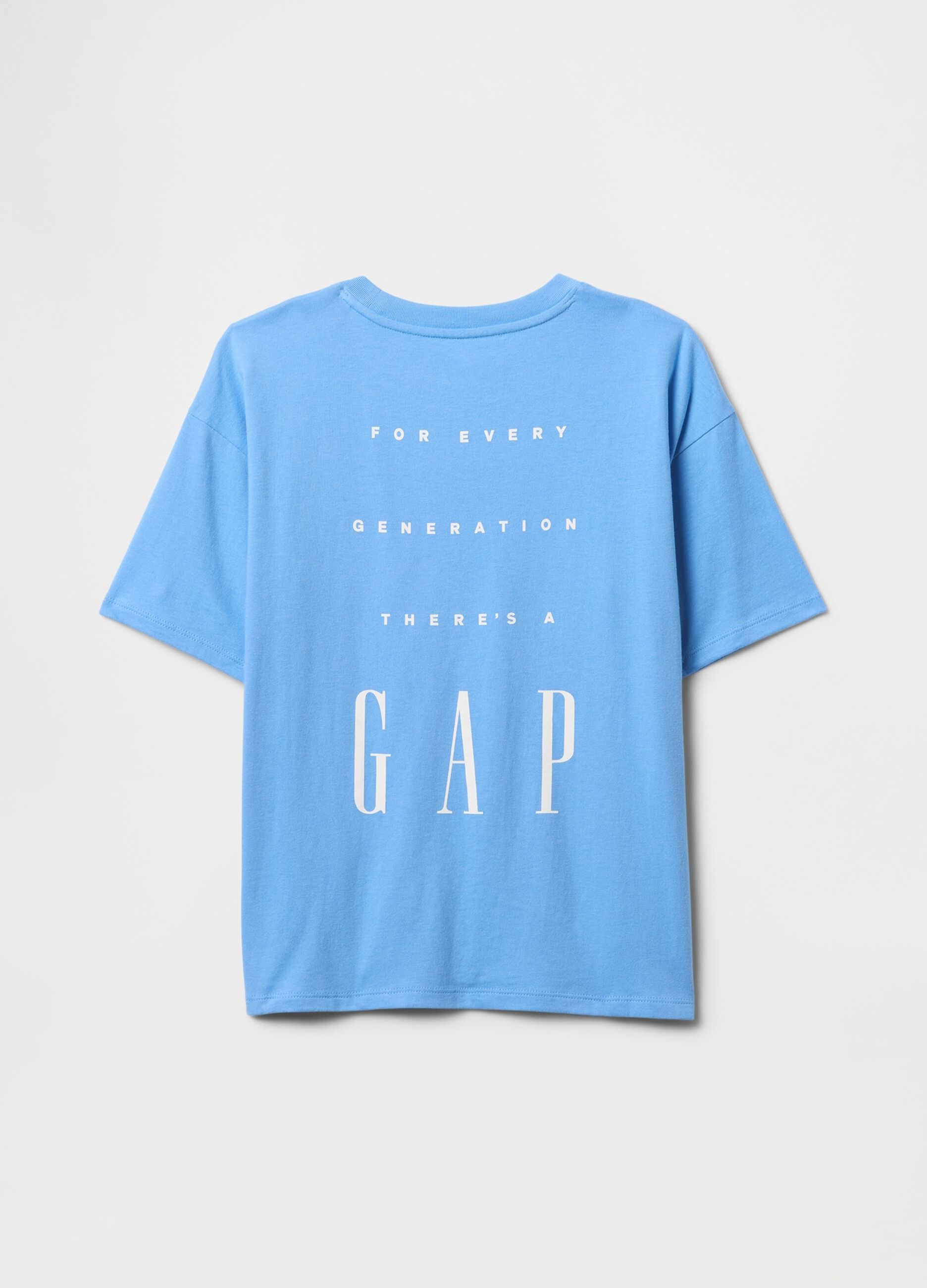 T-shirt azzurra in puro cotone GAP Kids