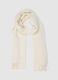 White wool and cashmere scarf with fringes_0