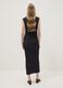 Black fitted maxi dress in stretch fabric_2